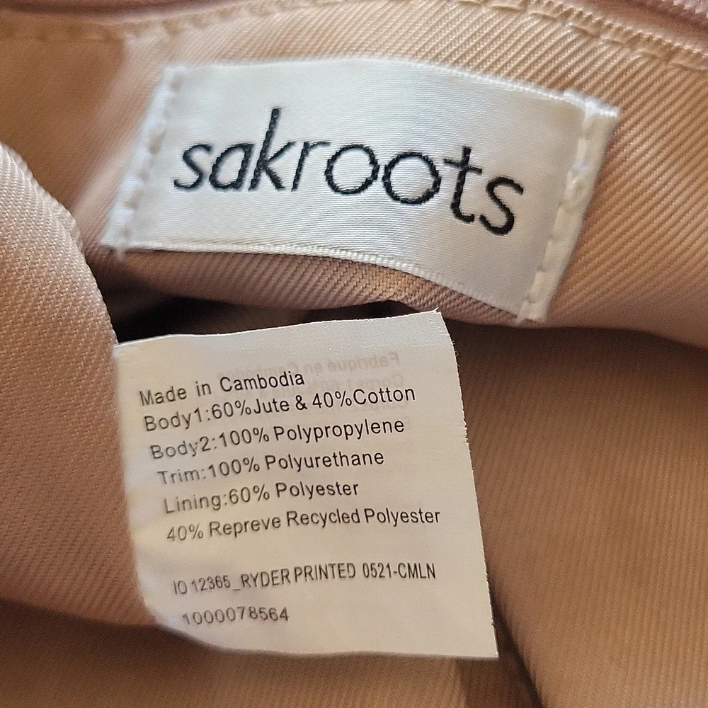 Sakroots Ryder Crochet Canvas Crescent Crossbody Shoulder Bag Boho Print NWOT - Picture 7 of 9
